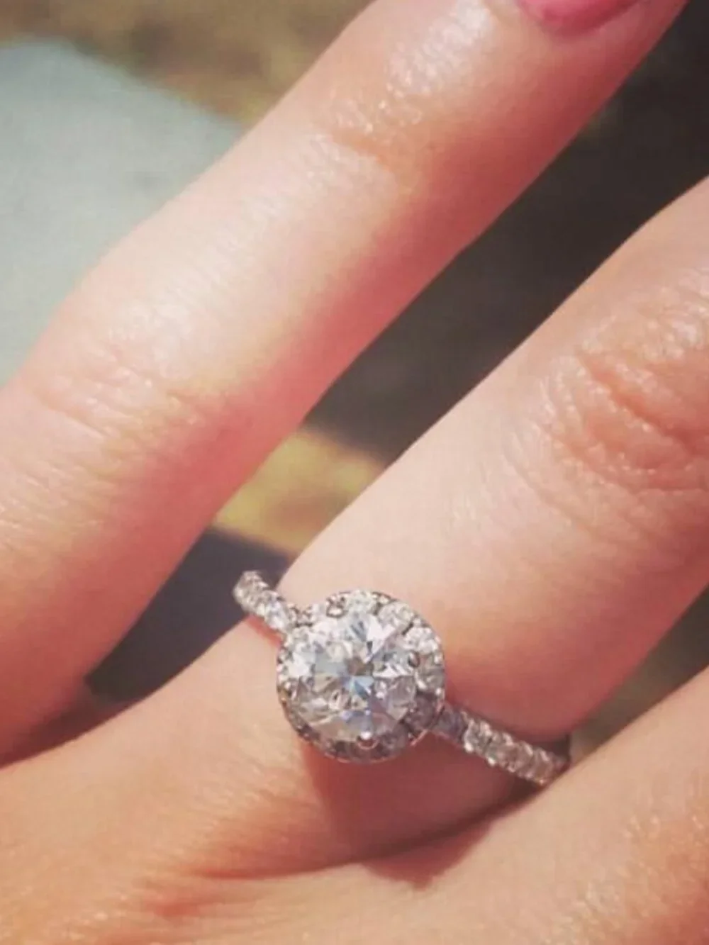 14K White Gold Round Halo 1.4 CTW Diamond Engagement Ring